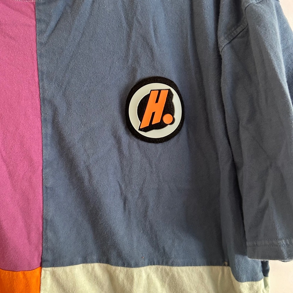 The Hundreds XL‎ Colorblock T Shirt Logo Patch Skateboarding Mens XL Streetwear - Picture 2 of 7